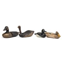 Nine Painted Duck Decoys