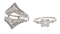 A Platinum and Diamond Ring, 5.90 dwts.