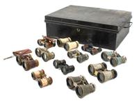 A Collection of Eleven Opera Glasses Width of widest 4 1/4 inches. — 19TH CENTURY and LATER