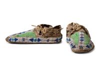 Sioux Beaded Hide Moccasins
