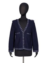 Chanel, Navy Knit Cardigan