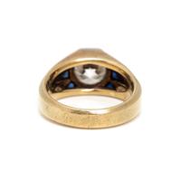 DIAMOND AND SAPPHIRE RING