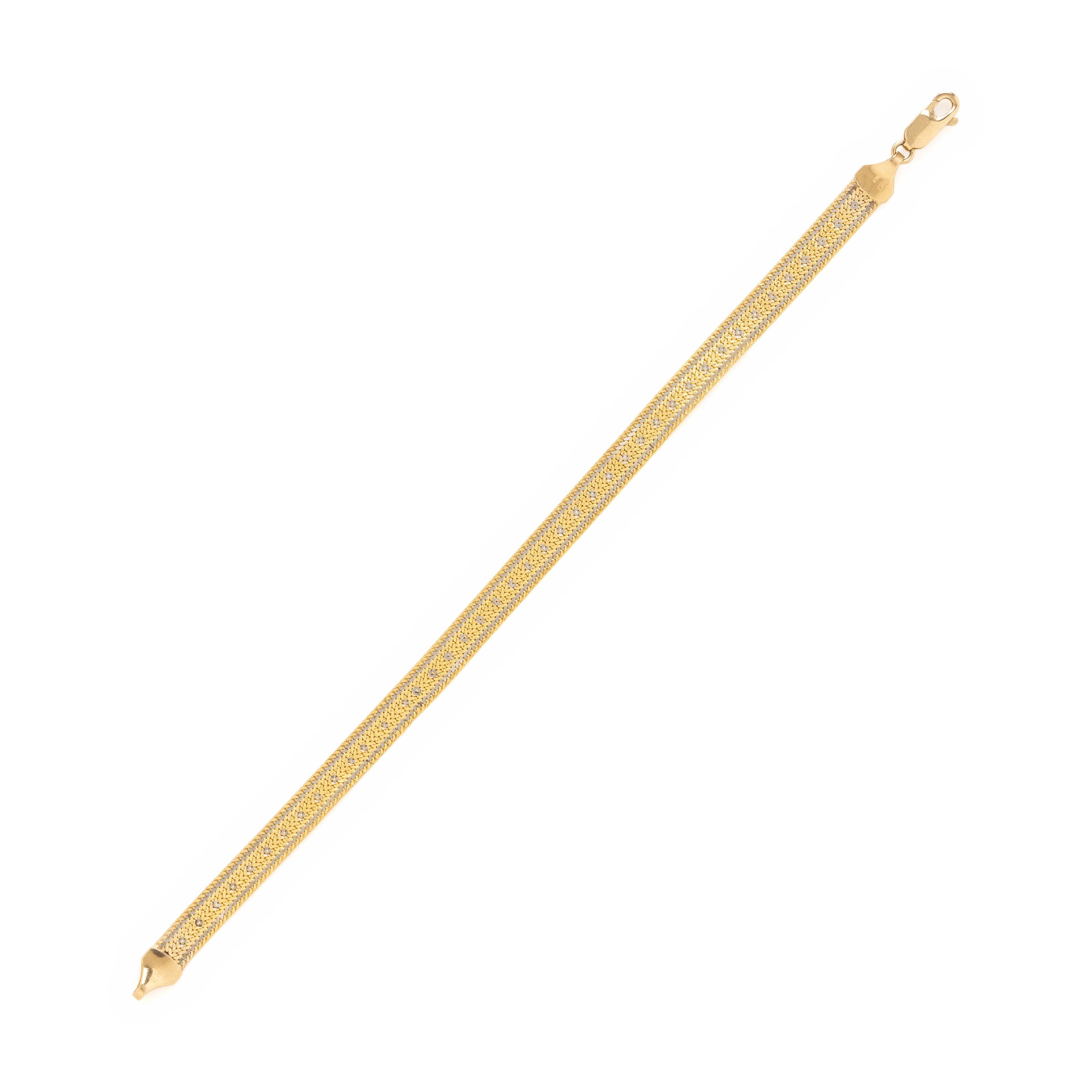 Yellow Gold Chain Necklace and Bracelet
