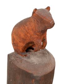 Two Carved Wood Animals by Don Colp (American, b. 1932)
