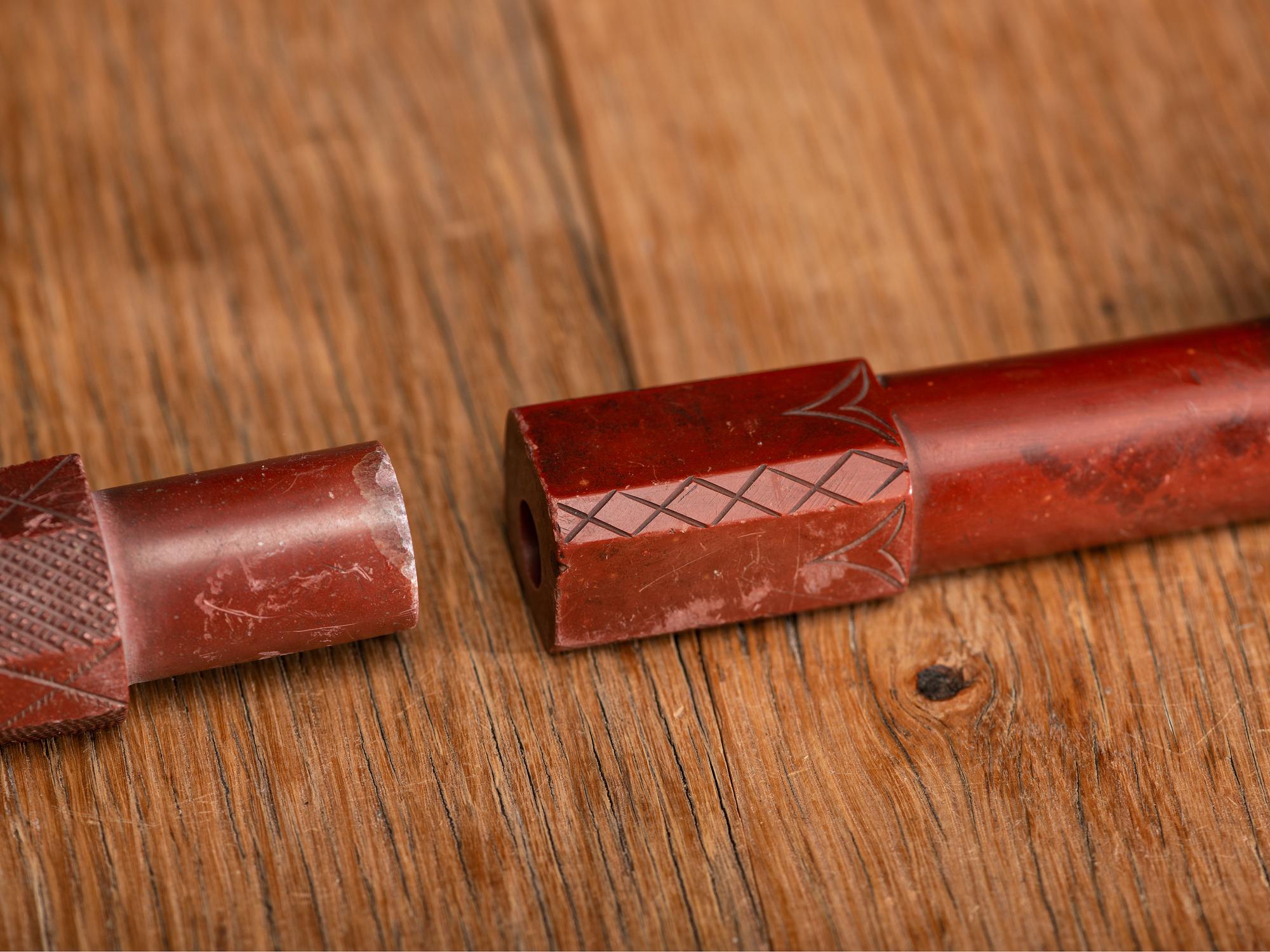 Plains Catlinite Pipe and Stem