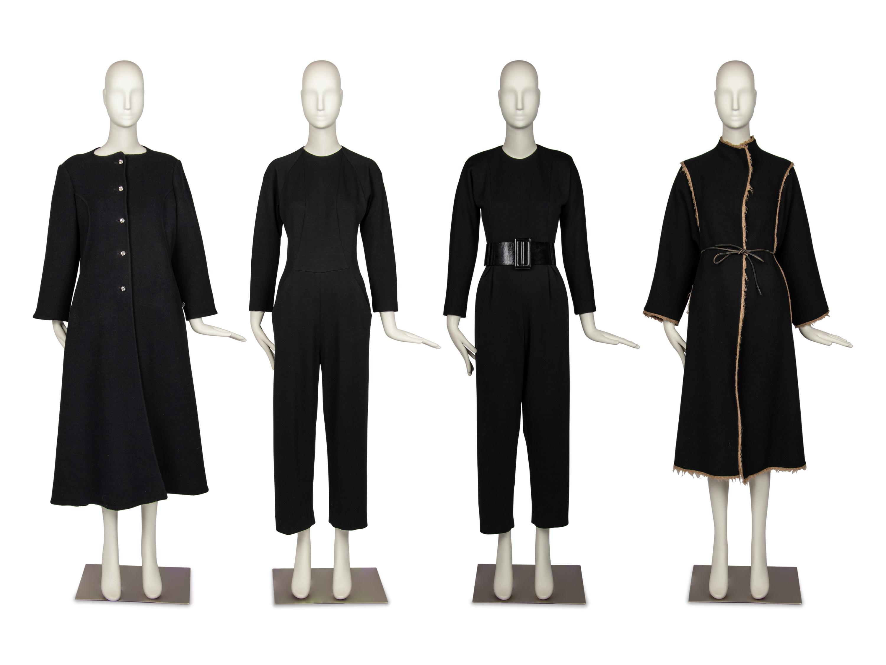 Four Geoffrey Beene Items: Two Coats & Two Jumpsuits, 1980-90s