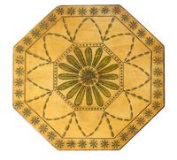 A Pair of George III Cream and Green-Painted Octagonal Tables