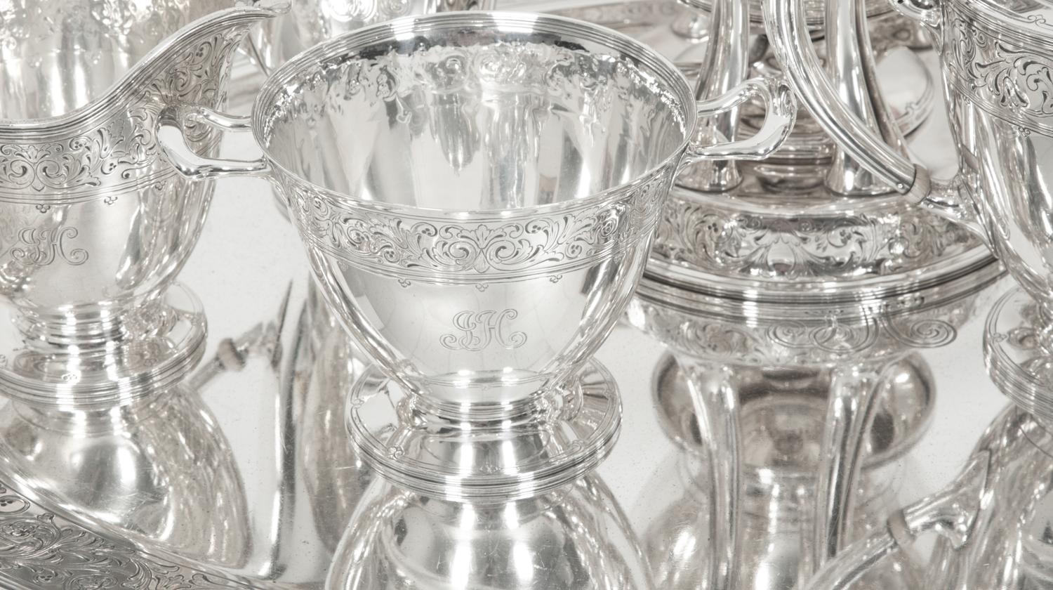 A Tiffany and Co. Silver Eight-Piece Tea and Coffee Service