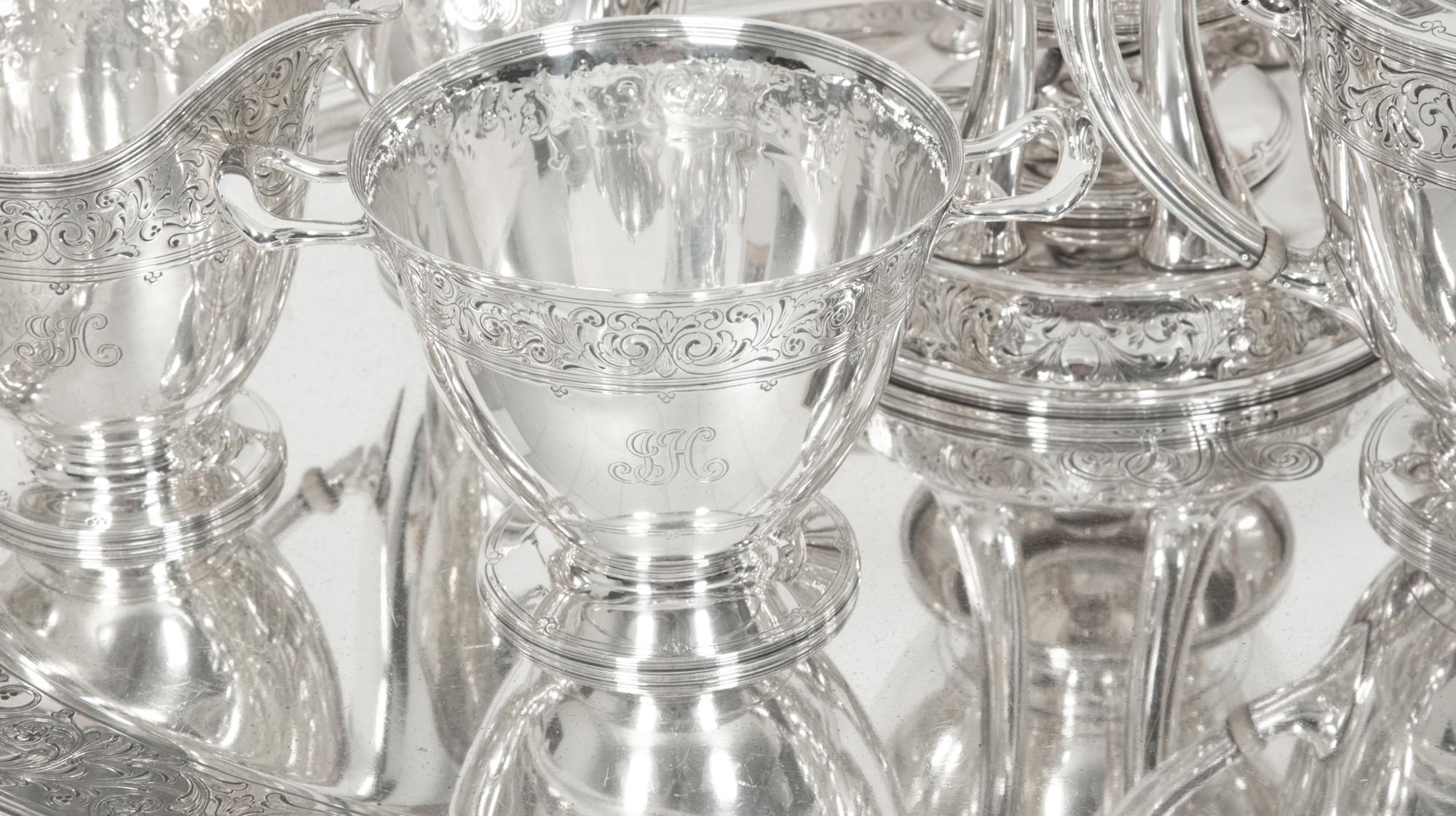 A Tiffany and Co. Silver Eight-Piece Tea and Coffee Service