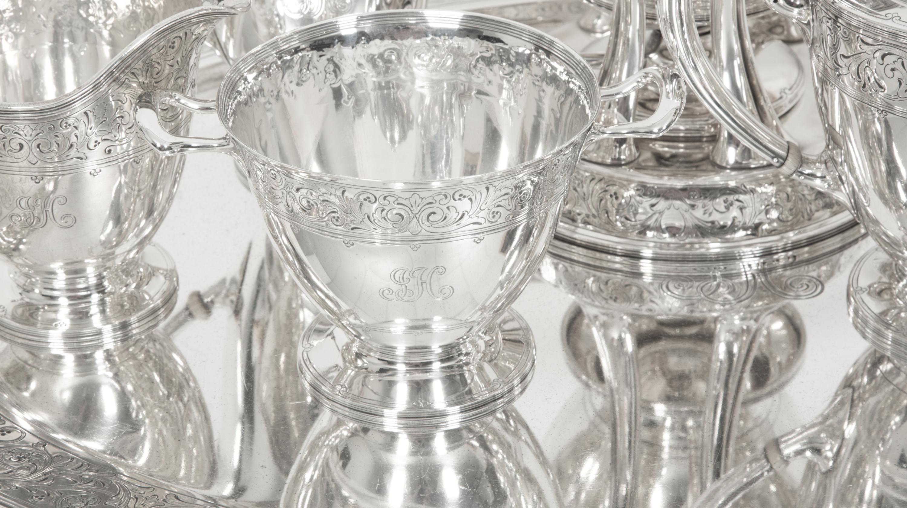 A Tiffany and Co. Silver Eight-Piece Tea and Coffee Service
