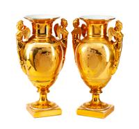 A Pair of German Porcelain Vases