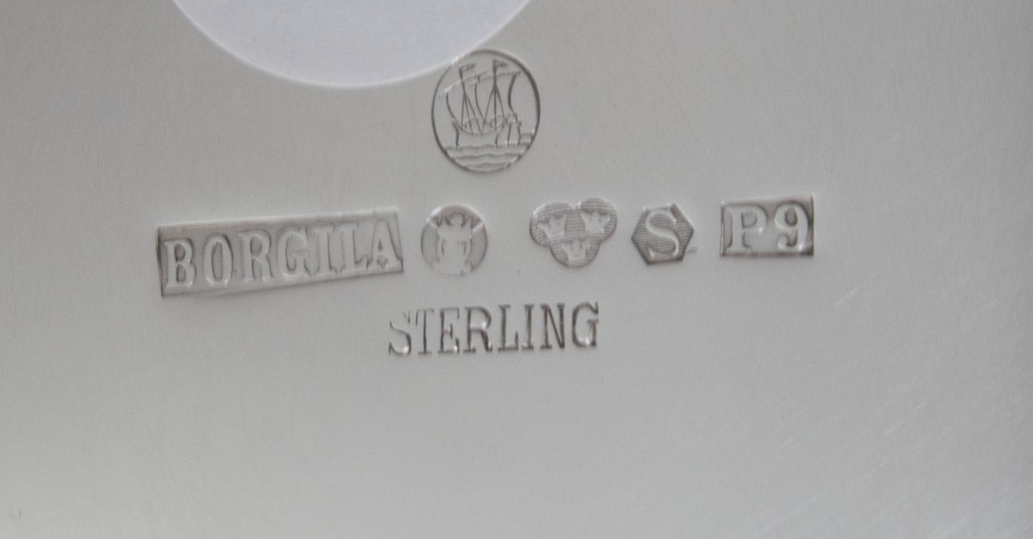 A Swedish Silver Bowl, Borgila, Vastervik, 1965, of shallow, circular form with beaded borders, raised on a conforming short foot.