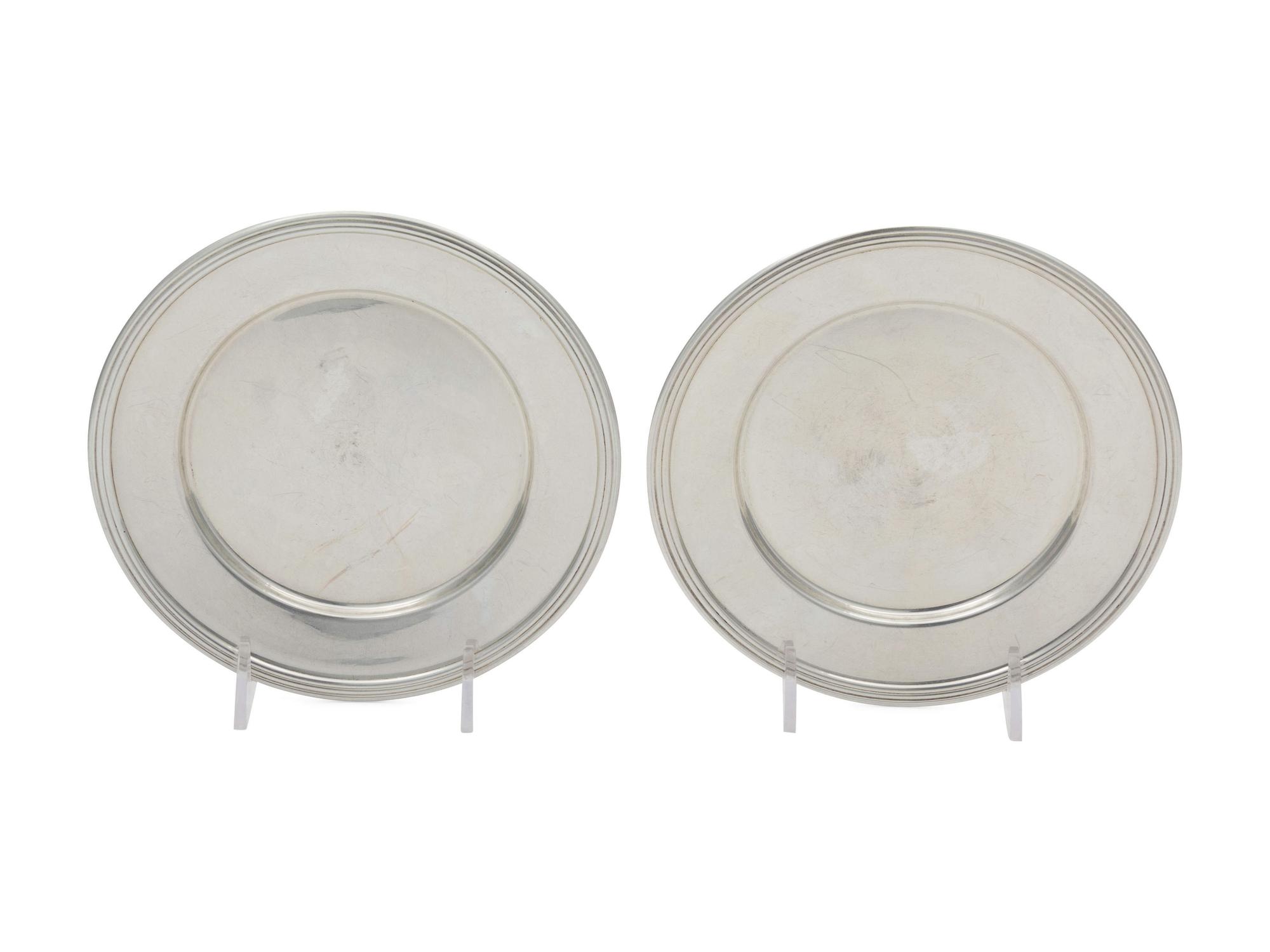 A Pair of Silver Plates