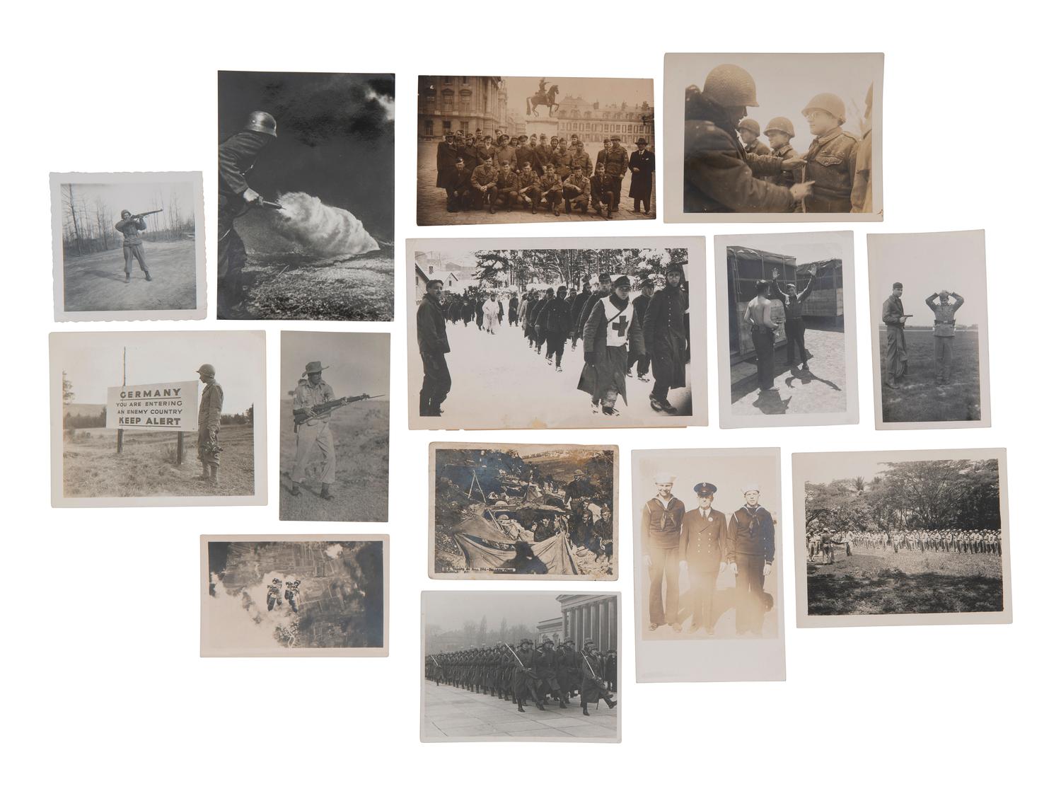 [WWI-WWII]. Collection of World War I and II-era photographs, RPPCs, ephemera, and correspondence.