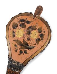 Two Carved and Painted Decorated Wood and Leather Bellows