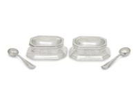 A Pair of Queen Anne Britannia Silver Trencher Salts