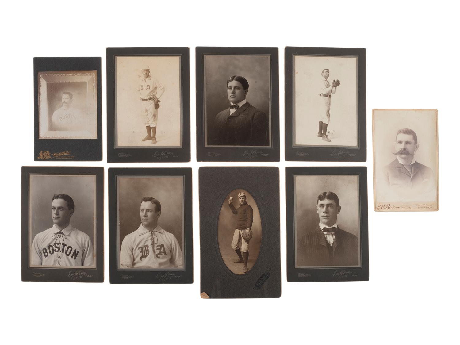 [EARLY PHOTOGRAPHY - SPORTS]. 19 cabinet cards of baseball players, some representing Cleveland.