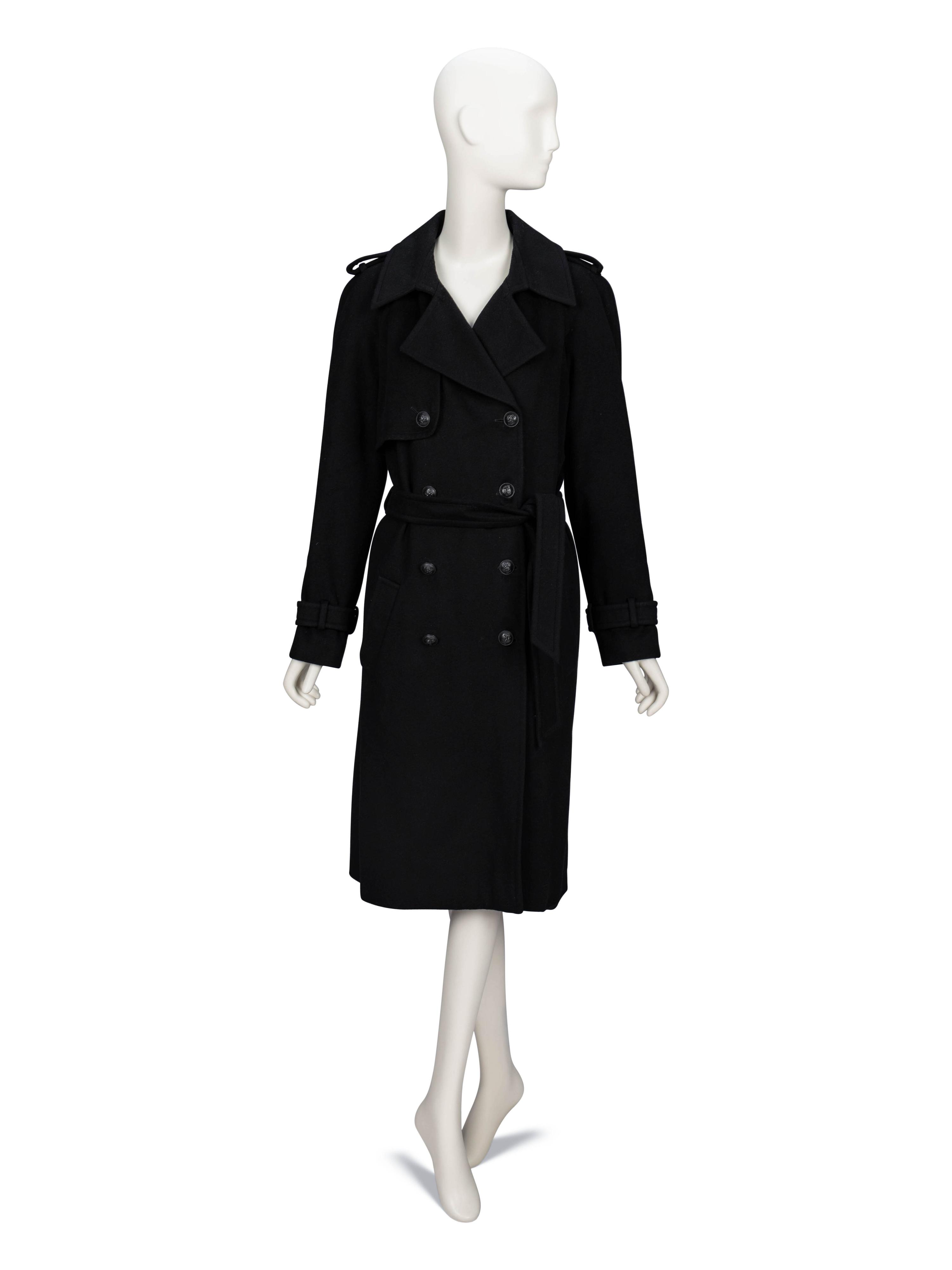 Chanel, Black Cashmere Trench Coat