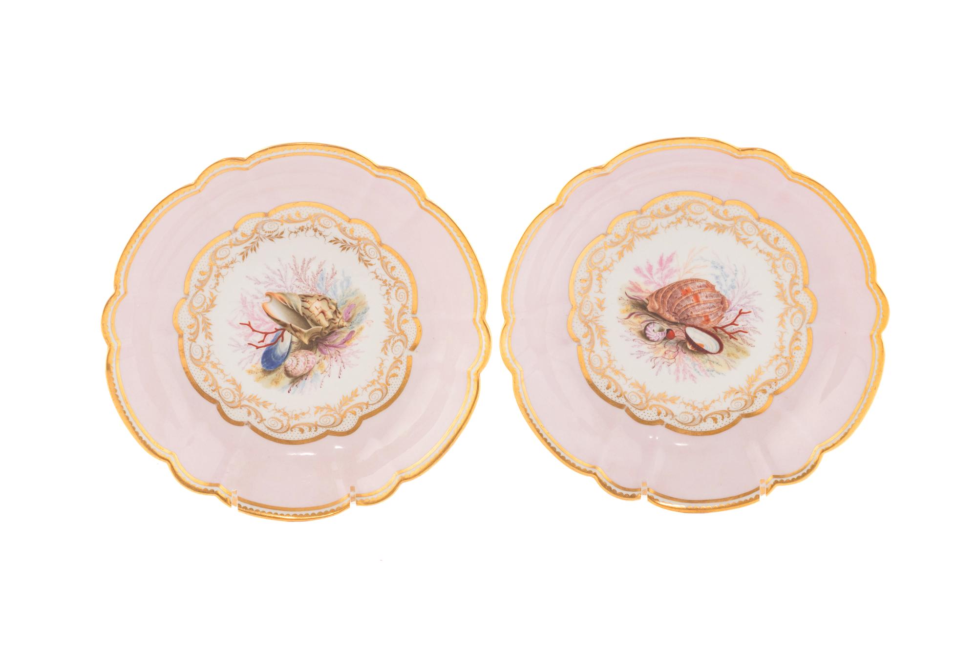 A Pair of Worcester (Flight, Barr and Barr) Porcelain Plates