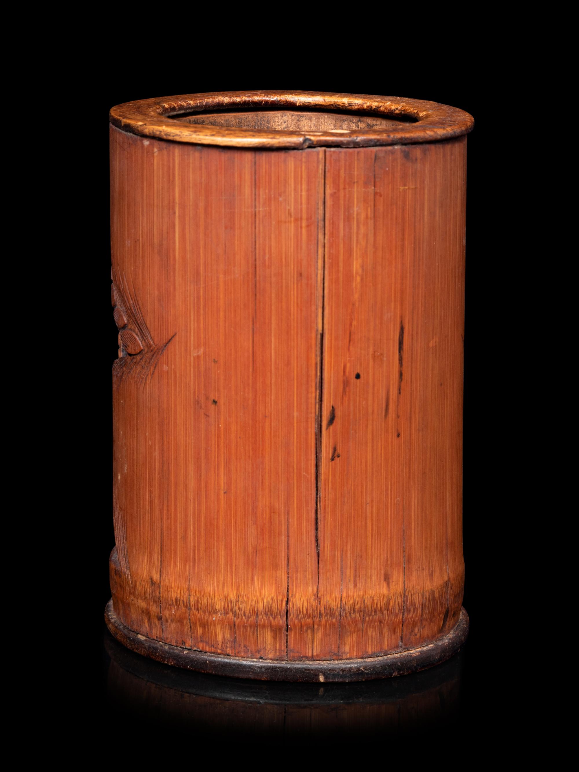 A Chinese ‘Seven Sages of the Bamboo Grove’ Bamboo Brush Pot