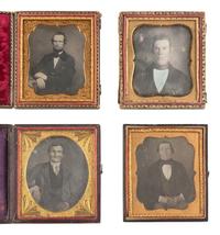 [EARLY PHOTOGRAPHY]. 26 sixth plate daguerreotypes of mature gentlemen.