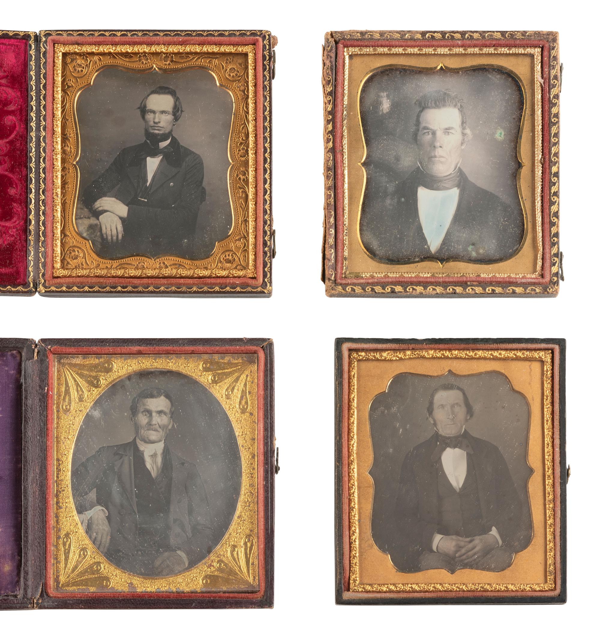 [EARLY PHOTOGRAPHY]. 26 sixth plate daguerreotypes of mature gentlemen.