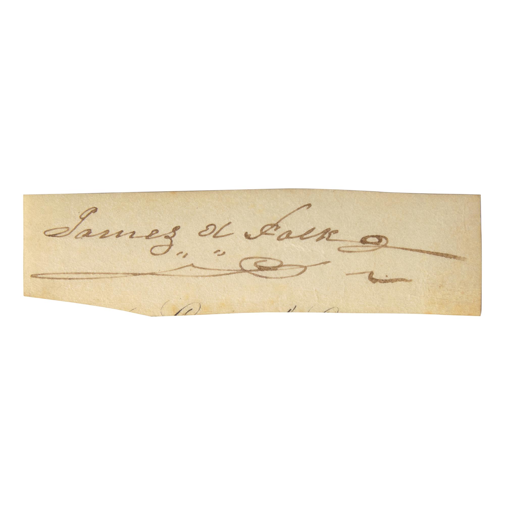 [Presidential] Polk, James K. Clipped Signature