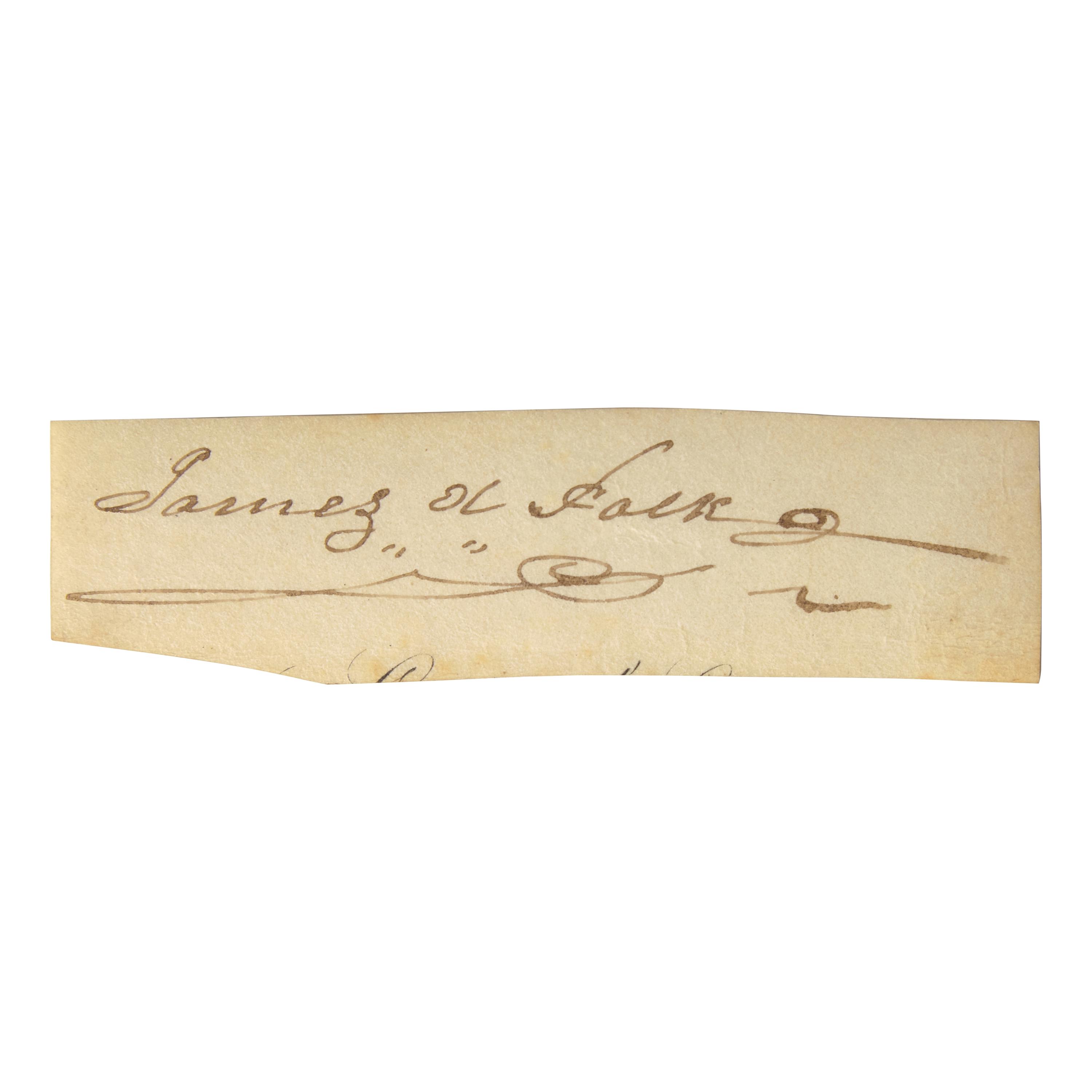 [Presidential] Polk, James K. Clipped Signature