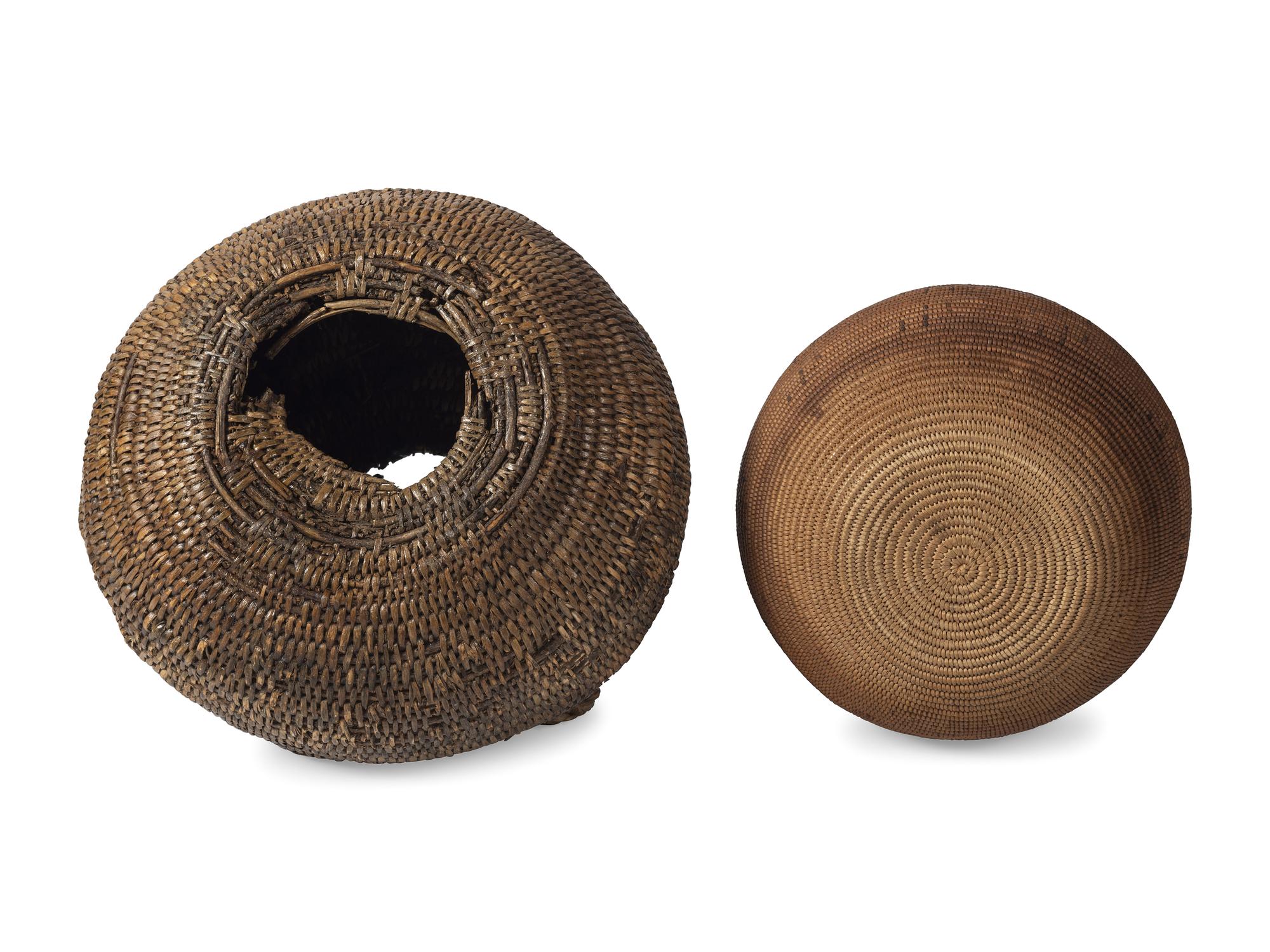 Chemehuevi Basket and Jicarilla Apache Canteen