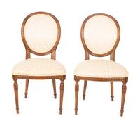 A Set of Four Louis XVI Style Side Chairs