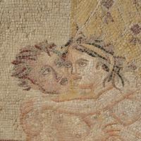 A Roman Style Mosaic Panel with an Erotic Scene