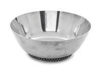 A Danish Silver Bowl, Sigvard Bernadotte for Georg Jenson, Copenhagen, with shallow tapered sides and a circular foot ring having an ap