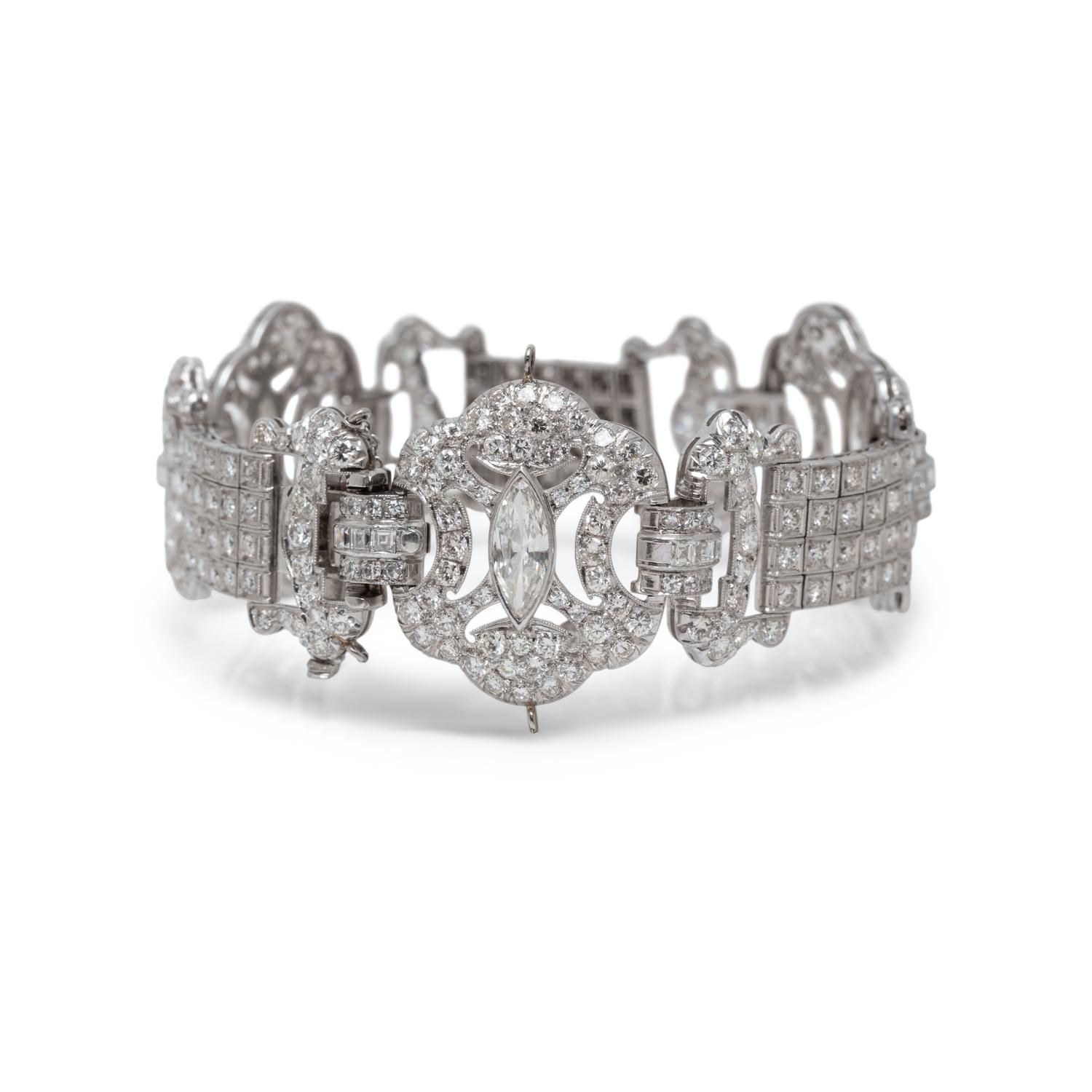 PLATINUM AND DIAMOND BRACELET