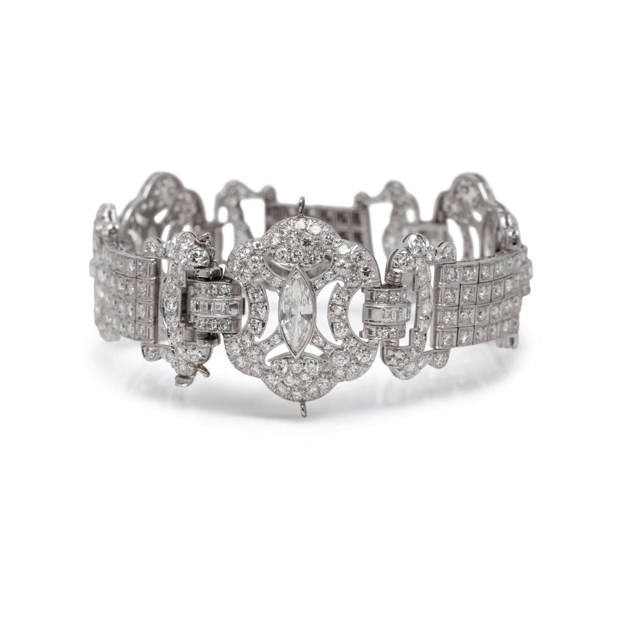 PLATINUM AND DIAMOND BRACELET