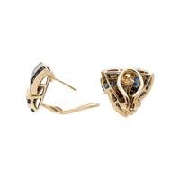DIAMOND AND SAPPHIRE EARCLIPS