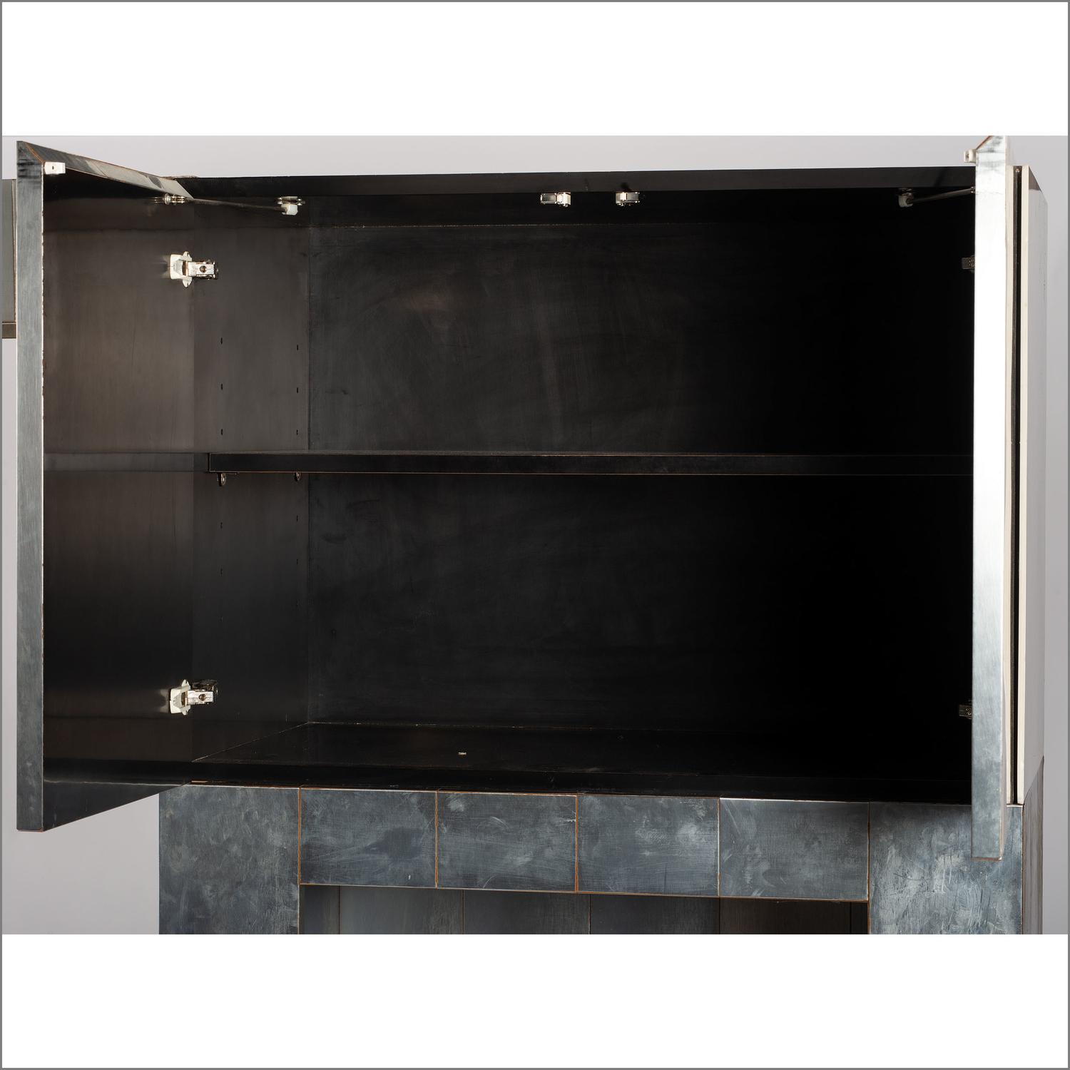 A Paul Evans Cityscape Headboard and Dresser Set