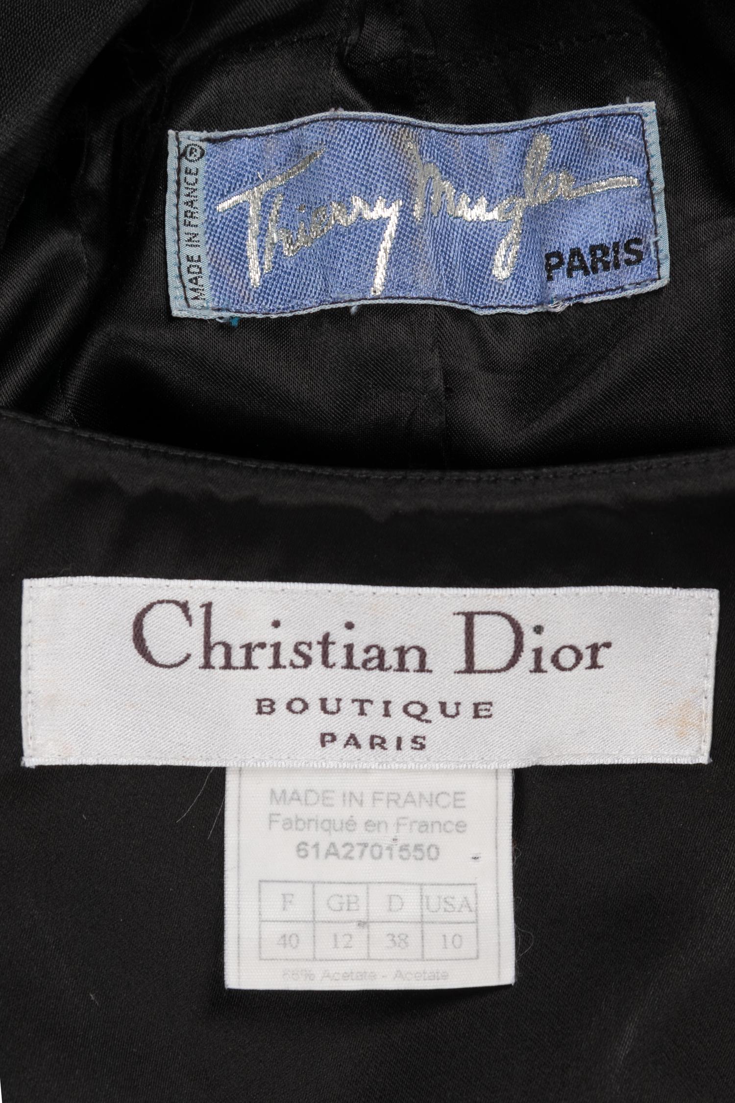 Two Designer Jackets: One Thierry Mugler, One Christian Dior, 1980s