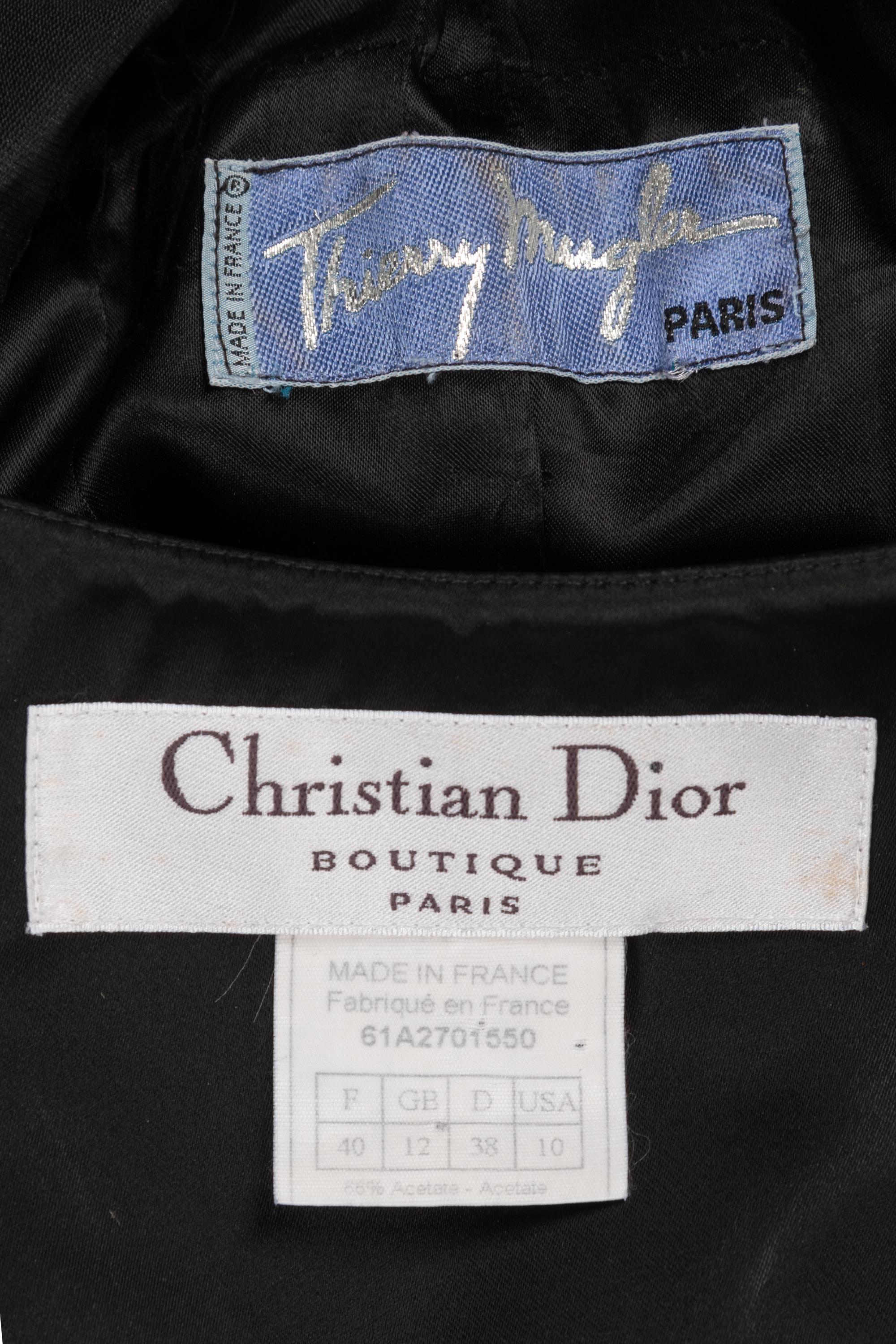 Two Designer Jackets: One Thierry Mugler, One Christian Dior, 1980s