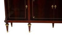 A Louis XVI Style Mahogany Marble-Top Console Cabinet