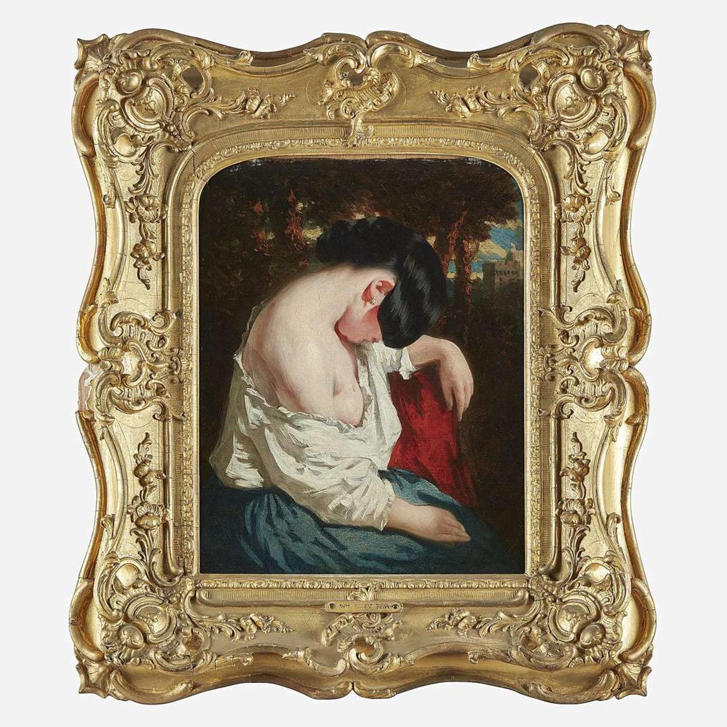 William Etty (British, 1787–1849) Sleeping Lady, Half-Dressed in a Landscape