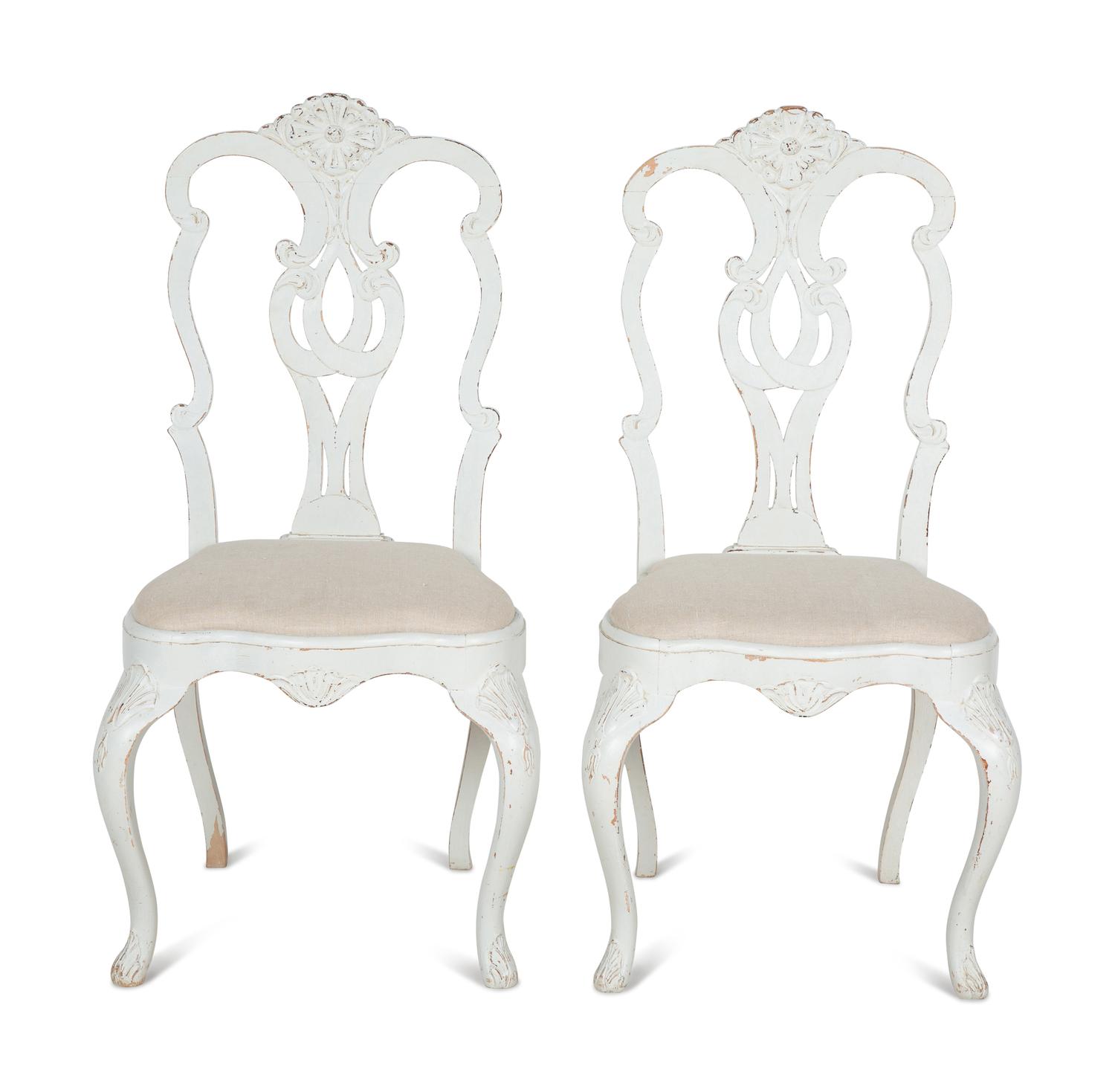 A Set of Eight Italian Painted Dining Chairs — EARLY 20TH CENTURY