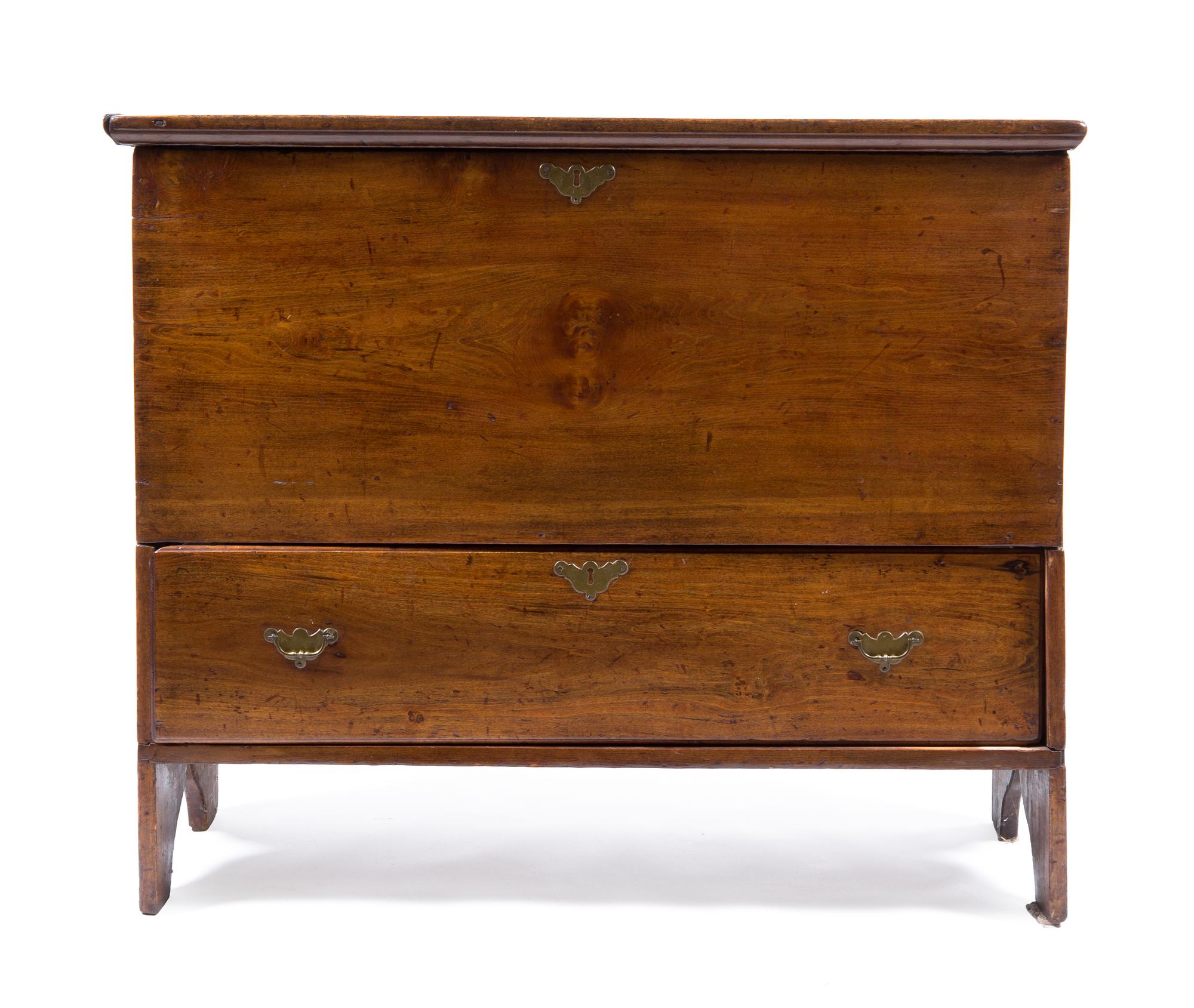 An American Mahogany Mule Chest Height 32 1/2 x width 38 1/4 x depth 17 3/4 inches.