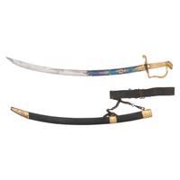 US Blued & Gilt Blade Eagle Head Sword with Scabbard and Belt