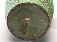 Three Coppertone Two-Handled Vases