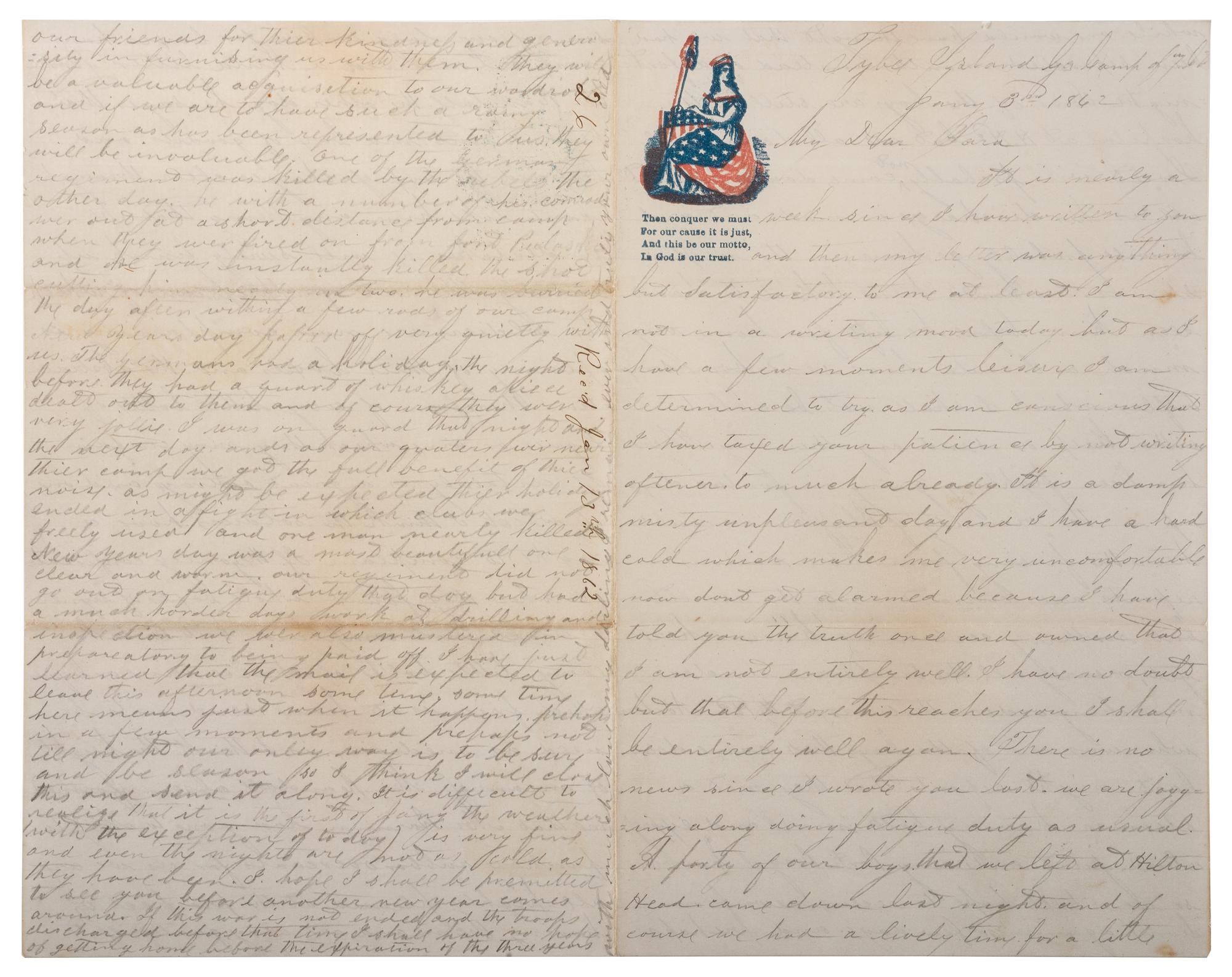[CIVIL WAR]. War-date letters of Corporal Edwin J. Barden, 7th Regiment Connecticut Volunteer Infantry, combat soldier and later clerk at Headquarters Department of the South, Headquarters X Corps, and Headquarters US Army, Office of Chief Commissary.