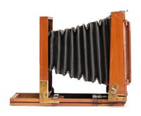 [EARLY PHOTOGRAPHY]. Front focusing field camera. G. Gennert, New York, ca 1889.