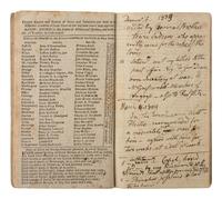 [KIRKLAND, Samuel (1741-1808)] -- [NATIVE AMERICANS]. Webster's Calendar: Or, the Albany Almanack , with journal entries by the Rev. Samuel Kirkland, 1803-1804.
