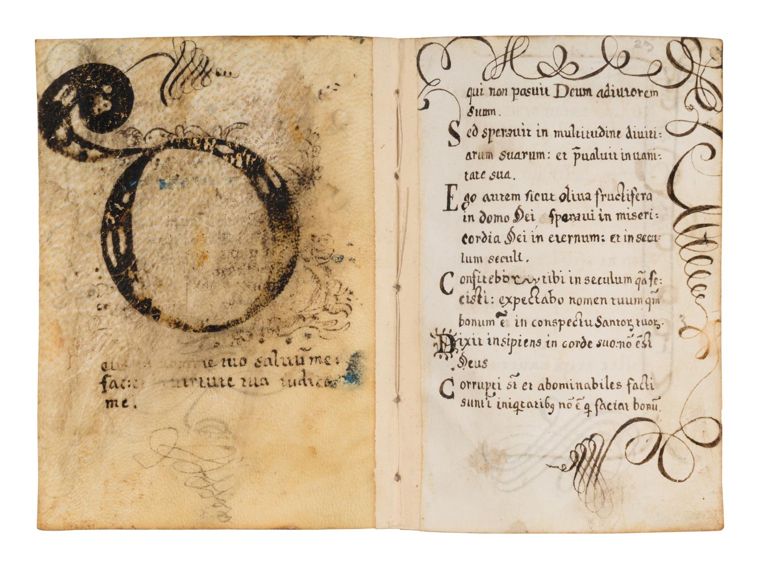 A collection of leaves from Psalter manuscripts, illuminated in Flanders in the first half of the thirteenth century, joined with a group of seventeenth- or eighteenth-century Psalter leaves drawn according to similar models