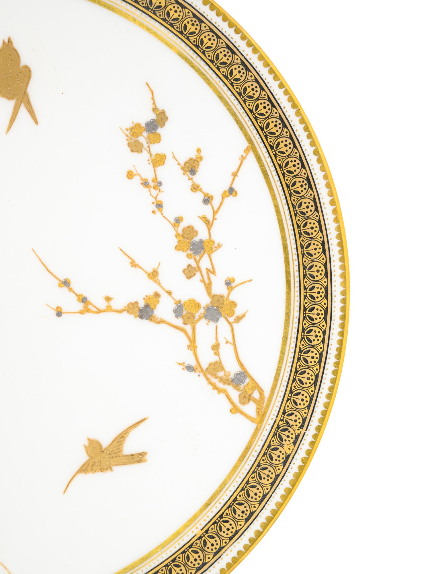 A Continental Parcel Gilt Porcelain Tazza
