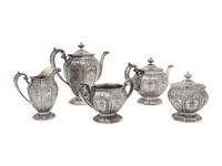 An American Silver Five-Piece Tea and Coffee Service